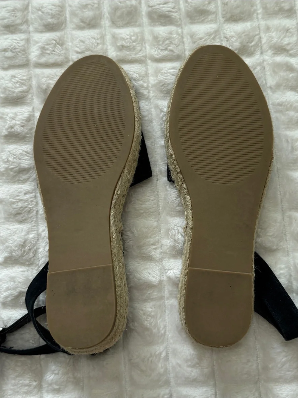 Steve Madden 8 Lesko Black Suede Leather Espadrille Ankle Strap Sandals Flats